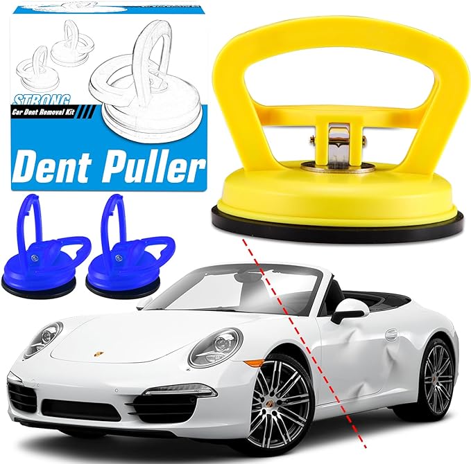 Car Dent Puller, Car Dent Remover Puller 3 Packs Strong Suction Dent Removal Kit for Cars, Big Dent Popper for Car Dent Repair, Suction Cup Car Dent Puller for Smaller Areas, Screen, Objects Moving