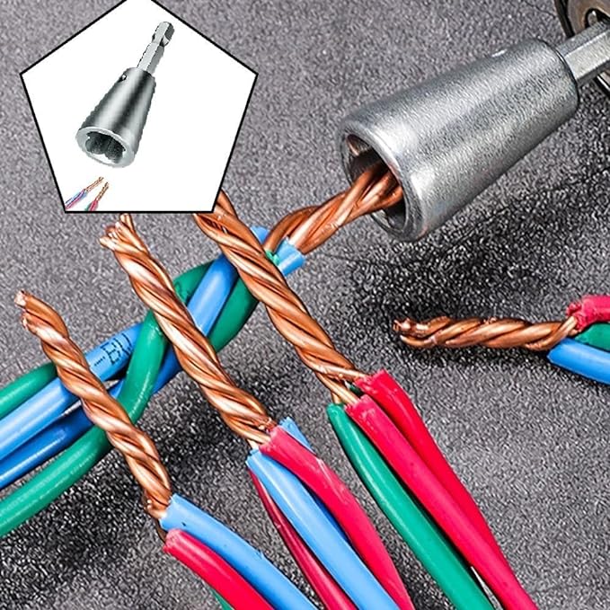2PCS Wire Twister Tool for Drill,Wire Twisting Tool Wire Twister Wire Connector, 2024 New Wire Twisting Tool Wire Stripper Tool